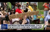 Georgia calls for boycotts over new voting law